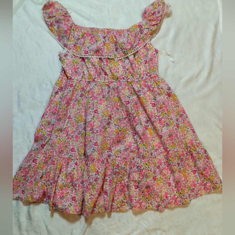 Terra & Sky Pink Ruffled Smocked Sundress